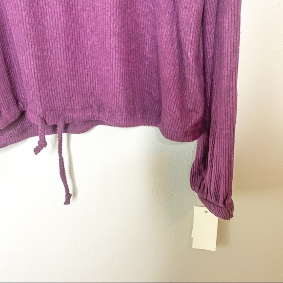 Ady P Ribbed Drawtring Hem Sweater - Picture 3 of 9